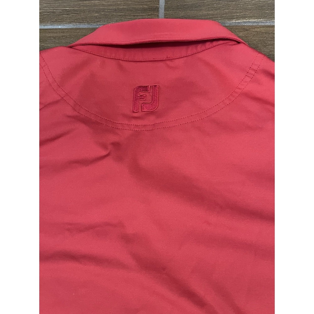 Footjoy FJ Men's Golf Polo Shirt XL Red Short Sleeve - Picture 6 of 6